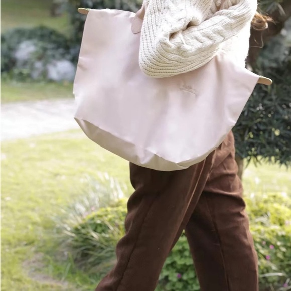Le Pliage Green Large Shoulder Bag flower pink color - Picture 5 of 11